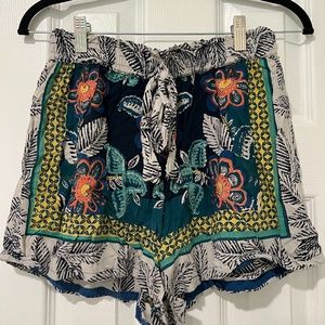 Blue Rain (Francesca’s) Navy Print Shorts